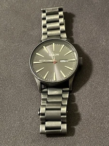 Nixon The Sentry SS Gunmetal Watch Used - Picture 1 of 10