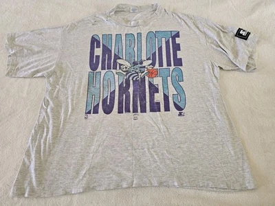 Camiseta Starter Para Hombre De Colección Charlotte Hornets Talla XL Defectos Golpeados Foto 1 de 4