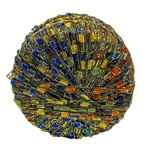 Berlini Leiterband Glitzergarn blau gelb orange - 50 Gramm - Bild 1 von 3