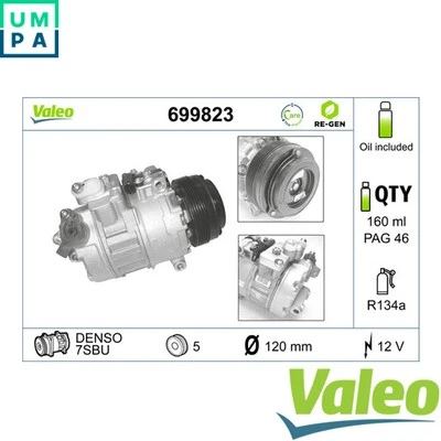 COMPRESSOR AIR CONDITIONING 699823 FOR BMW 5/E39/Z8/Roadster/E2 7/E38 2.0L 6cyl - Image 1 of 4