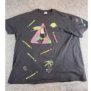 Camisa Tucán Vintage Años 80 Para Hombre Talla Única Negra Tropical Gráfica Camiseta Grunge EE. UU. - Imagen 1 de 6