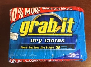 Pledge Grab It Dust Allergen Dry Cloths Unscented 30 Count Package Discontinued - Picture 1 of 8