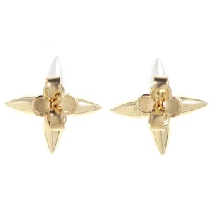 Louis Vuitton M00950 Earrings Studs Louisette Monogram Flower Motif Pearl r51-Mf - Picture 1 of 6