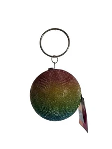 Betsey Johnson Dancin Queen Disco Ball Bag Rainbow - Picture 1 of 5