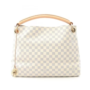 LOUIS VUITTON Artsy MM Shoulder Bag N41174 Damier Azur canvas leather White Used - Picture 1 of 7
