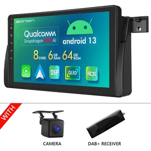 DAB+Für BMW 3er E46 Autoradio 8Kern 9" QLED Android 13 6+64 GPS Navi CarPlay RDS - Bild 1 von 24