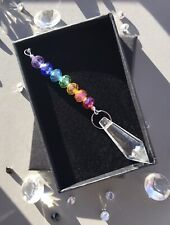 Handmade Chakra Crystal Suncatcher Ornament With Prism - Protection Well-being