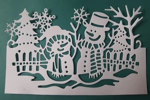 3 WINTER SCENE DIE CUTS FOR CARDMAKING/SCRAPBOOKING ~ SNOWMAN~ CHRISTMAS - Picture 1 of 2