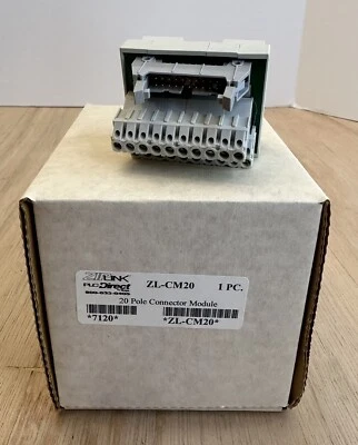 AUTOMATION PLC DIRECT ZIPLINK ZL-CM20 20 POLE CONNECTOR MODULE FEED THROUGH NIB - Image 1 of 4