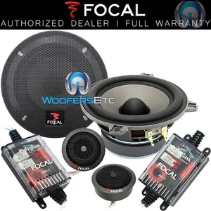 FOCAL 130VB CAR AUDIO 5.25" POLYGLASS 2-WAY COMPONENT SPEAKERS MIDS TWEETERS NEW - Picture 1 of 7