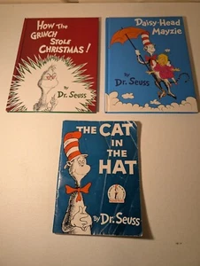 Lot of 3 Dr. Seuss Books - Cat in the Hat, Grinch, Daisy-Head Mayzie (HC & PB) - Picture 1 of 1