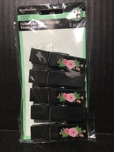 Recollections La Fleur Clothespins Embellishments 5 Pc 2.75” X .50” New - Picture 1 of 2