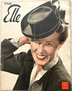 Pour ELLE n° 8 du 2 Octobre 1940 ancienne revue de Mode Couture pour femme - Picture 1 of 5