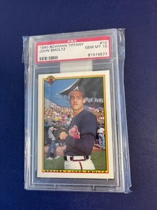 1990 Bowman Tiffany Collector's Edition John Smoltz #10 HOF PSA 10