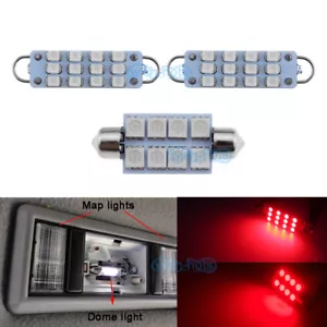 2Pcs Map + 1Pcs Dome Red LED Lights For 1995-1998 Chevy Silverado / GMC Sierra - Picture 1 of 7