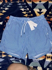 Mens Swim Trunks with Compression Liner 5" Stretch Beach Shorts Quick Dry - Picture 1 of 5