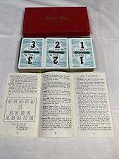 Vtg 1967 Skip Bo Card Game Red Velvet Box Complete Instructions Bowman