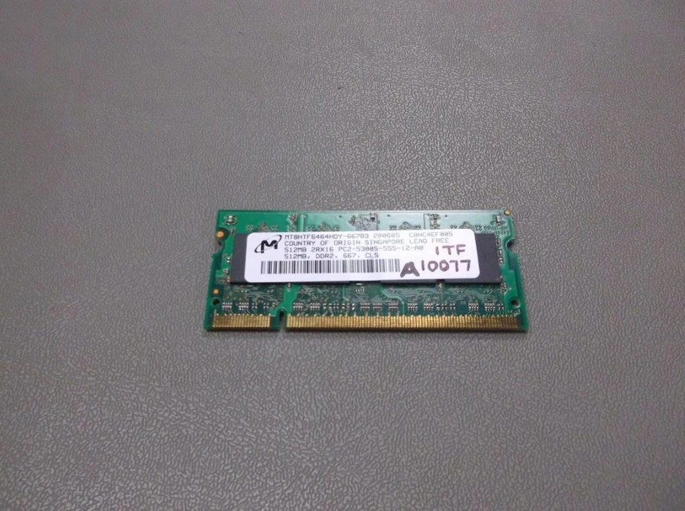 MICRON TECHNOLOGY MT16HTF12864HY-667B3 Laptop RAM MEMORY **30 DAY WARRANTY** - Image 1 of 1