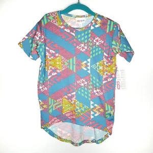 LuLaRoe Kids Gracie Tee Size 6 Multicolor Geometric NWT - Picture 1 of 3