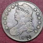 New Listing1820 Capped Bust Half Dollar 50c Circulated F Details #74670