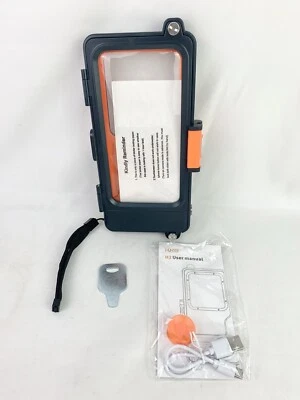 HJKB H3 IPX8 Waterproof Diving Phone Case Depth  10m (32.8ft) Navy Blue Orange - Image 1 of 4