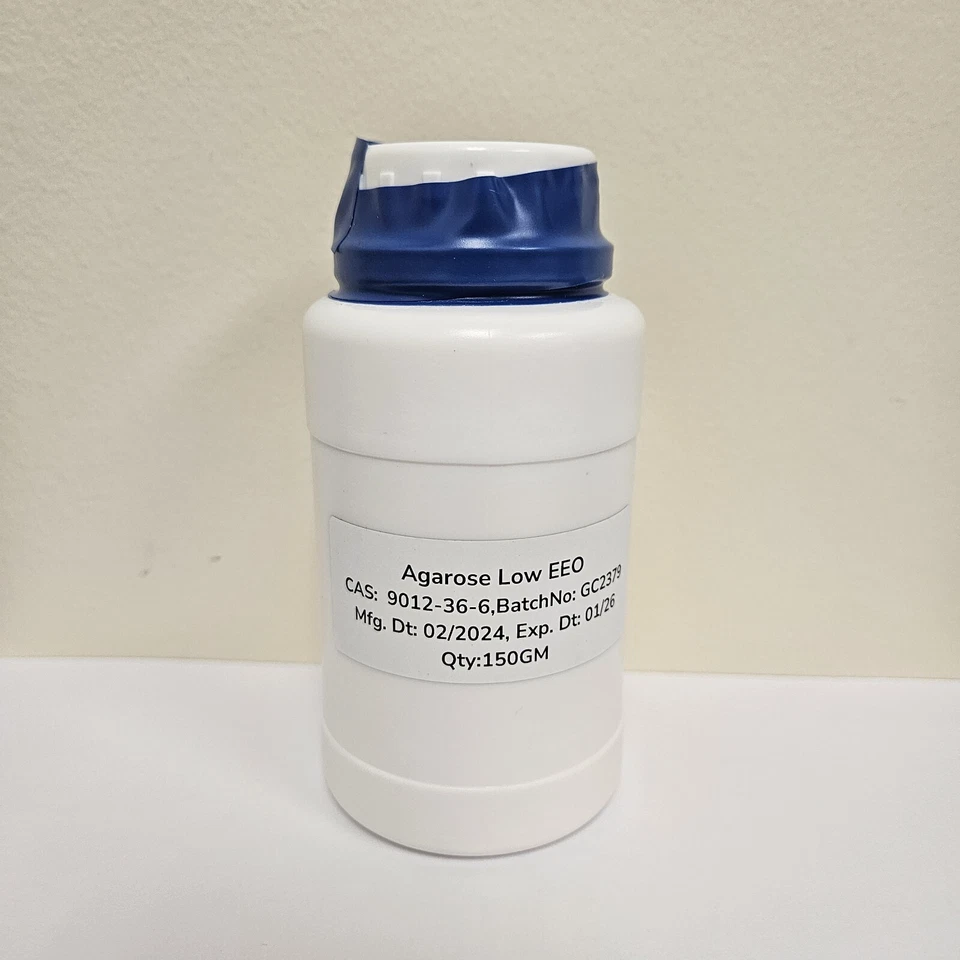 Agarosa Bajo EEO Grado de Biología Molecular, Fuerza del Gel 800gm Eeo 0.09-0.12,150g Foto 1 de 2