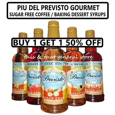 COMPRA 1 Y OBTÉN 1 50% DE DESCUENTO Jarabe Gourmet Sin Azúcar Piu Del Previsto 0 Calorías 0 Carbohidratos Foto 1 de 2