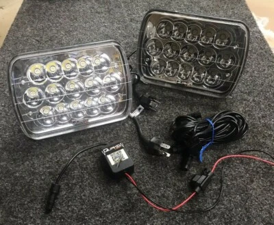 Juego de faros LED para Jeep YJ Wrangler XJ Quake - Rectangulares 6x7 RGB Cambio de color Foto 1 de 4