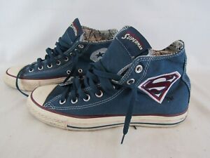 Converse All star DC Comics Superman Unisex Adults Size 8 Blue / White Shoe 