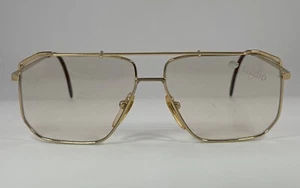 Vintage STUDIO Eyeglass Metallic 160 808 UNIQUE Eyewear Gold ITALY FRAME - Picture 1 of 23