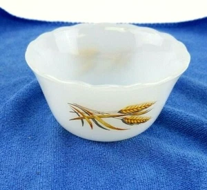 Fire King Milk Glass Golden Wheat Custard Cup Vintage Kitchen - Picture 1 of 4