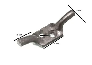 Cleat Hook Trailer Rope Tieback BZP 75mm 3 + Screws Pack Size 4 - Picture 1 of 1