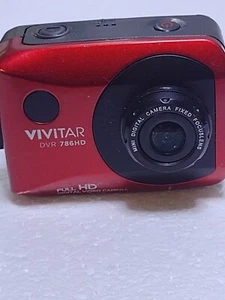 Vivitar DVR786HD-RED-WM DVR 786 Full HD Action Camera & cable Great Cond. Works - Picture 1 of 17