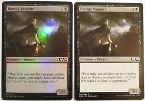 MTG Barony Vampire Non & Foil M20 2020 Core Set Magic The Gathering x2 LP - Picture 1 of 1