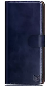 Google Pixel 5XL, & 4A RFID Blocking Leather Wallet case Credit Card Holder,Blue - Picture 1 of 6
