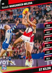2024 St Kilda Saints AFL TeamCoach Rookie Card - Nasiah Wanganeen-Milera - Picture 1 of 3