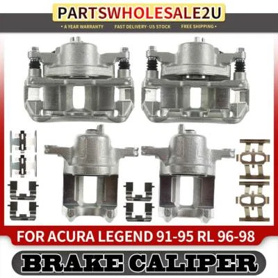 4x Front & Rear Brake Calipers for Acura Legend 1991-1995 3.2L RL 1996-1998 3.5L - Image 1 of 4