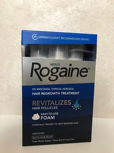 Men's Rogaine 5% Minoxidil Hair Regrowth Treatment Foam - 3 Months Supply - NEW! - Picture 1 of 4