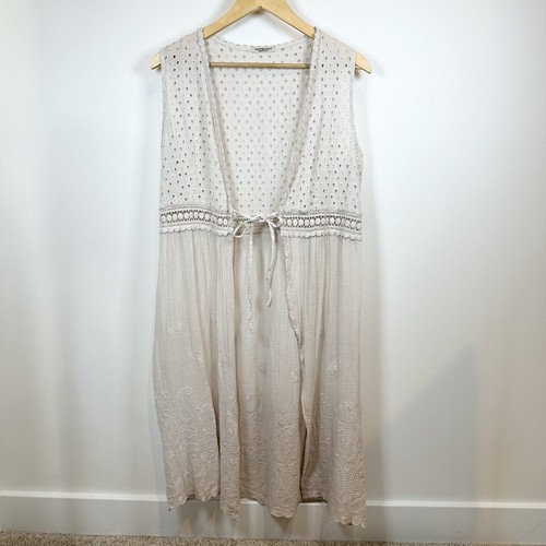 VALENTINO Valentina Naldi Gilet Donna Taglia Unica Marrone Ricamato Cottagecore Occhiello Italia