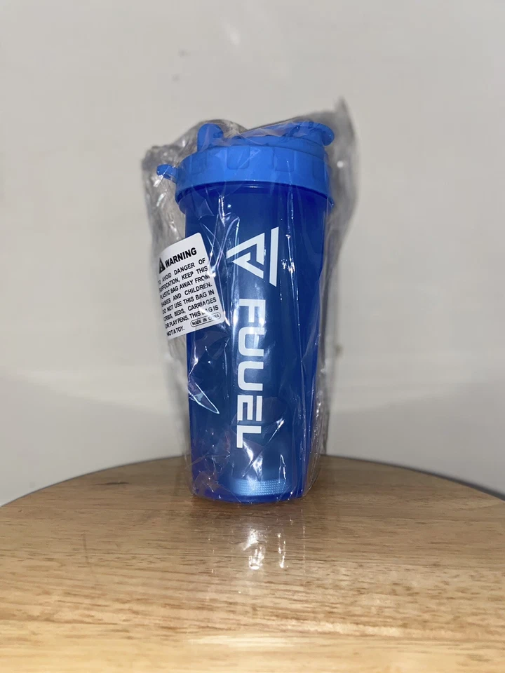 Botella licuadora de combustible de plástico azul Foto 1 de 1