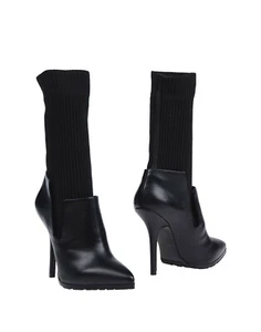 GREYMER Botines Cuero Negro Calcetín Top Elástico Tacón Estilo Italia 38 8 - Imagen 1 de 12
