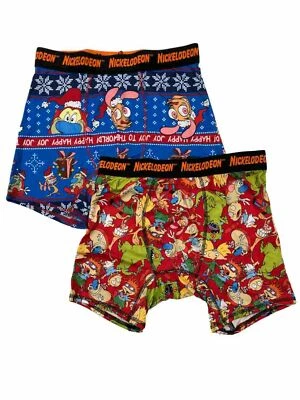 Briefly Stated Mens 2 Pack Nick Rewind Rugrat Christmas Holiday Boxer Briefs - Image 1 of 3