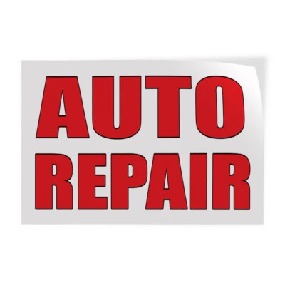 Decal Stickers Auto Repair Auto Body Shop Car Repair B Vinyl Store Sign Label - Image 1 of 4
