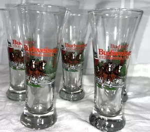 Budweiser Clydesdales Beer Glasses 1991 Anheuser-Busch Official Item Set of 5 7" - Picture 1 of 5
