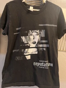 Taylor Swift Reputation Shirt Size Youth Medium black stadium tour Merch - Picture 1 of 4