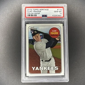 Clint Frazier 2018 Topps Heritage Color Swap #114 PSA 10 - Picture 1 of 2