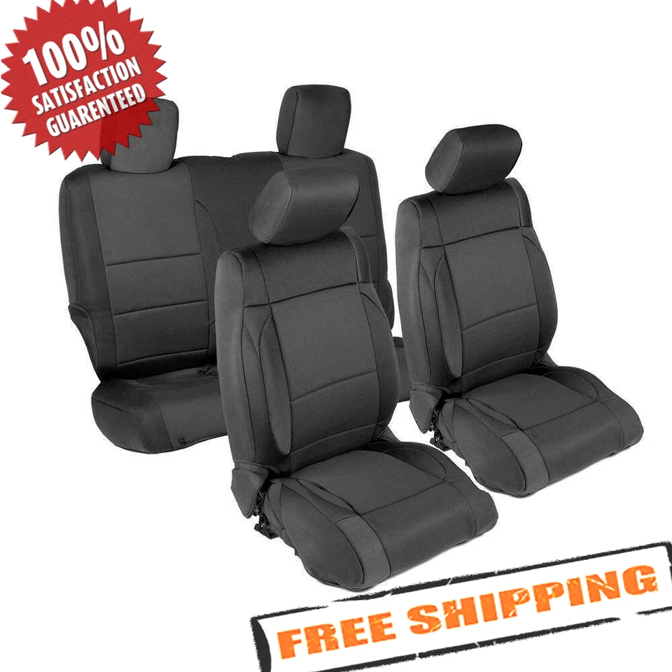 Smittybilt 471401 Black Bucket Seat Cover Kit for 2007-2012 Jeep Wrangler JK - Imagem 1 de 4