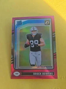2024 Panini Donruss Optic - Rated Rookie Brock Bowers #215 Pink Prizm (RC) - Bild 1 von 4