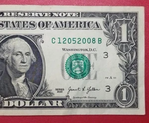 $1 One Dollar Birthday Note Date Serial Number C12052008B Series 2021 - Picture 1 of 5