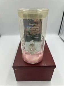 Estatuilla de vidrio hija esculpida a mano 24K acentos con poema regalo partido - Excelente - Imagen 1 de 10
